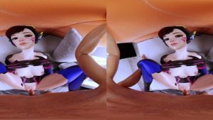 Foxy 3D Superwoman bounces up and down on a cock