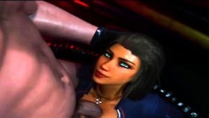 Foxy 3D Superwoman bounces up and down on a cock