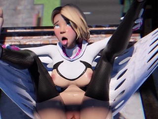 In Spider’s Web 3D Animation Superhero Porn