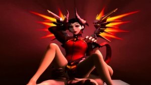 Anime Mercy Little Cunt Gets Huge Massive Cock in Her Pussy