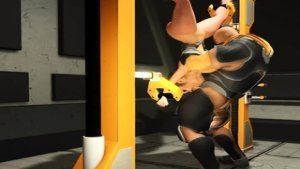 Cyber hunter fucks hard a sexy brunette in the sci-fi prison