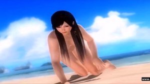 Gorgeous nudist teens dancing in paradise