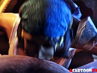 3D gypsy deepthroats and sucks huge pirate dick