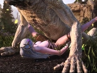 Druid Seducing Creatures with Her Pink Pussy