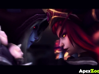 Tight ass Warcraft futanari sluts sex session